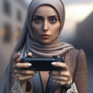 Persoon gebruikt Smart IPTV-app op een slimme televisie om streaming-content te bekijken met afstandsbediening in hand