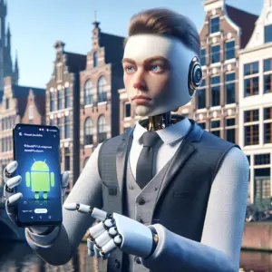 GSE Smart IPTV-app downloadscherm op Android-smartphone met installatieknop en app-pictogram