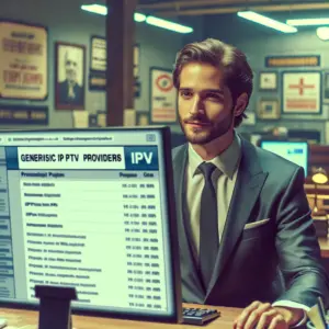 Diverse IPTV providers tonen hun diensten op verschillende apparaten, met streaming-interfaces en entertainment-opties