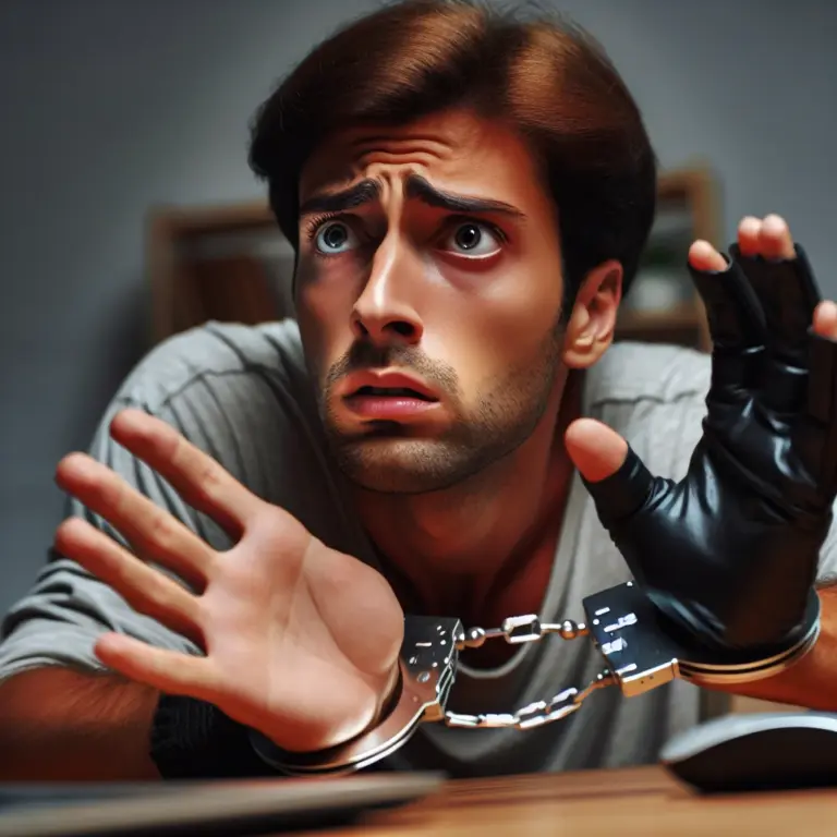 Persoon die illegale IPTV-dienst gebruikt, wat wijst op de ulovlig iptv-problematiek in de digitale wereld