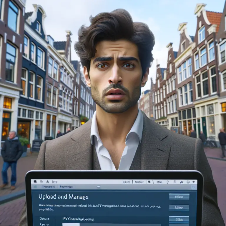 Scherm met IPTV-interface waarop een gebruiker een kanaallijst uploadt via het bestandsbeheer voor IPTV channel list upload
