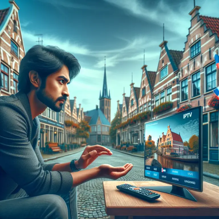 Moderne IPTV-ontvanger die Poolse televisiekanalen streamt met iptv polska telewizja dienst op een smart TV-scherm