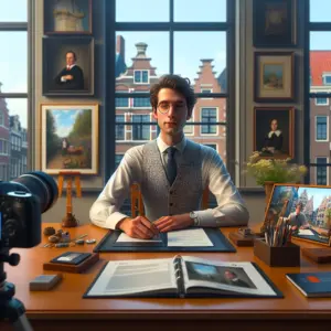Logo van het Open IPTV Forum met vertegenwoordigers die standaarden bespreken voor interoperabele IPTV-diensten
