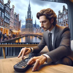 App TV IPTV interface toont livestreams en on-demand content op smartphone scherm met kanaaloverzicht