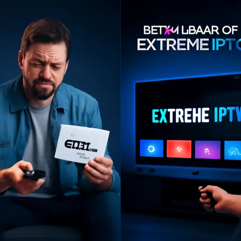 Extreme IPTV streaming interface met meerdere kanalen en hoogwaardige video-inhoud op smart TV-scherm
