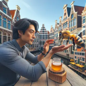 Honey Bee IPTV streaming service interface met kanalen en entertainment opties op smart TV scherm
