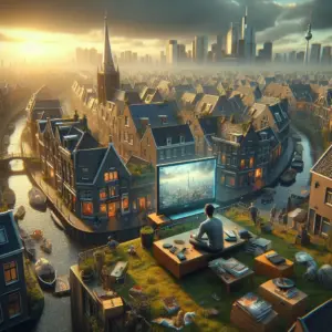 IPTV storing systeem met digitale mediabestanden opgeslagen op servers voor streaming diensten