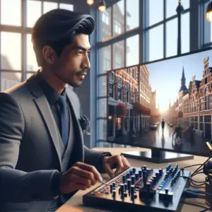 Televisie IPTV streaming dienst met digitale content op moderne smart TV scherm