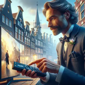 ZappFlix IPTV streaming dienst interface met kanaaloverzicht en entertainment opties op smart TV scherm